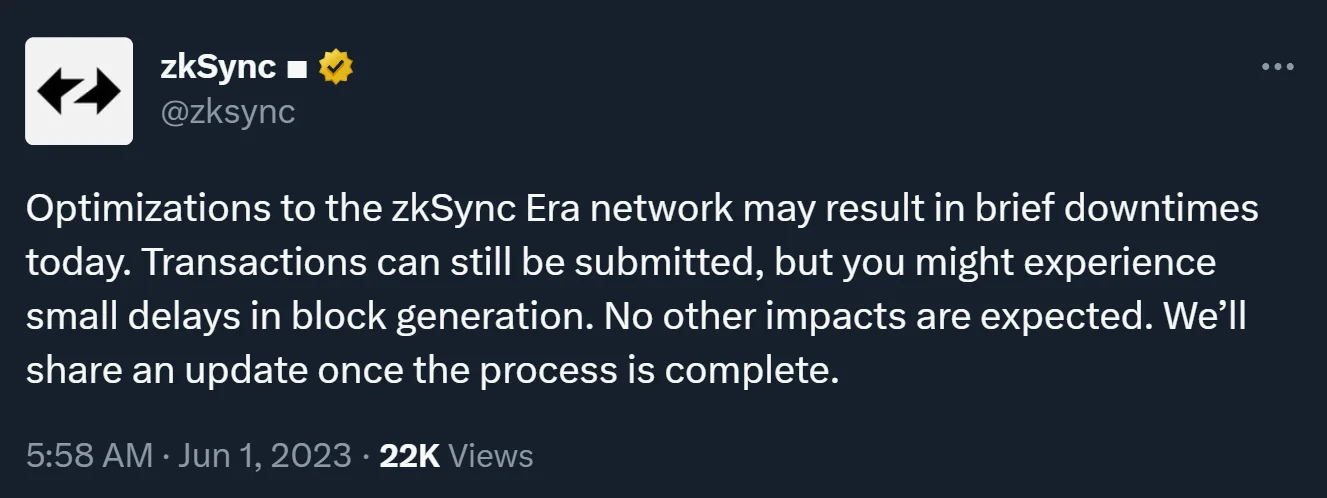 Обновление блокчейна zkSync Era
